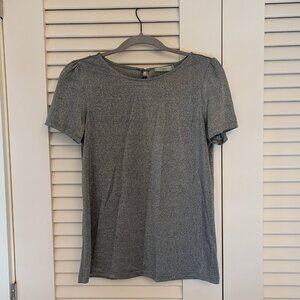 Glittery Silver Dalia Top, M